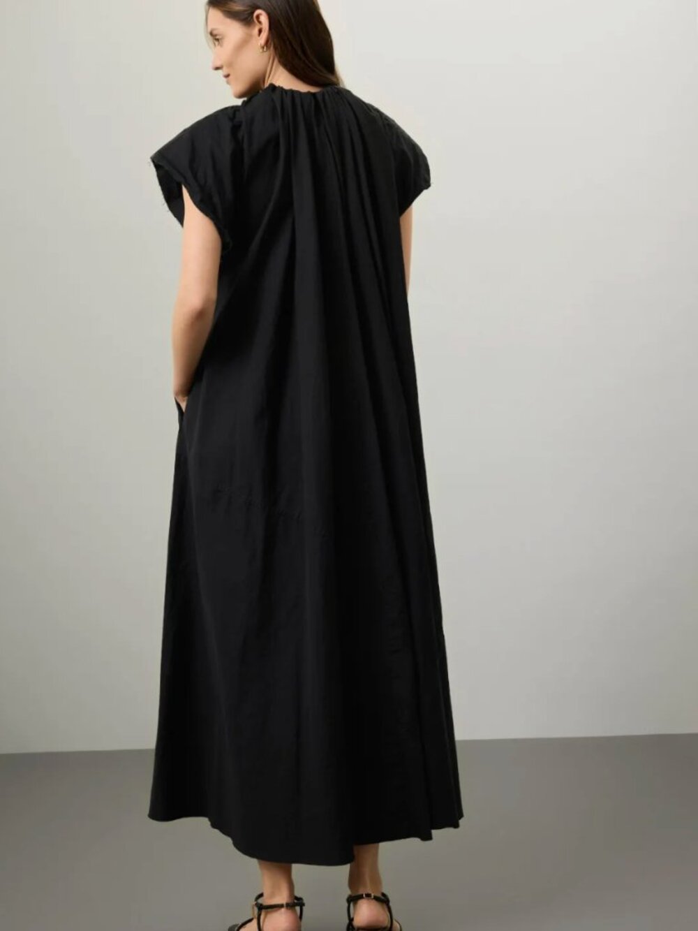 MM6 MAISON MARGIELA Black Maxi Dress Size Small 6 - Picture 3 of 7